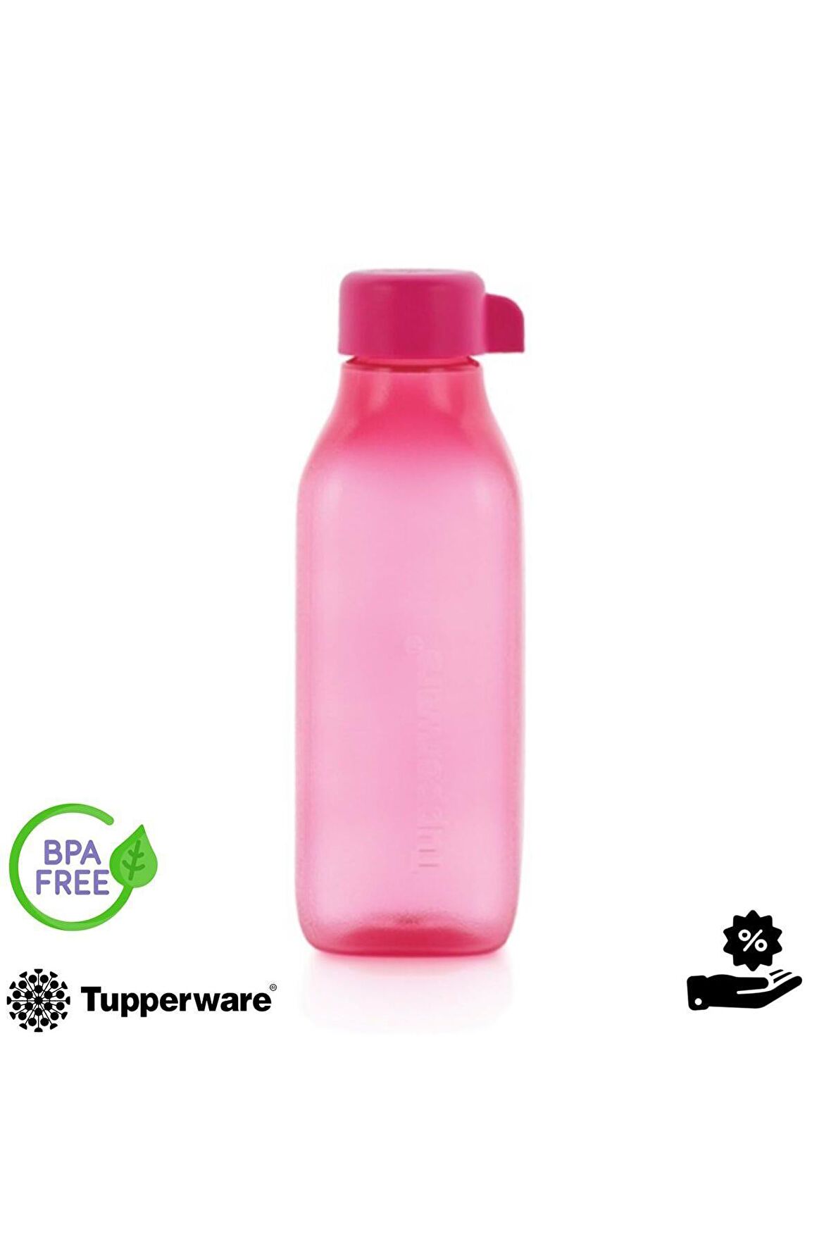 Eco Şişe Suluk Kare 500 ml Pembe