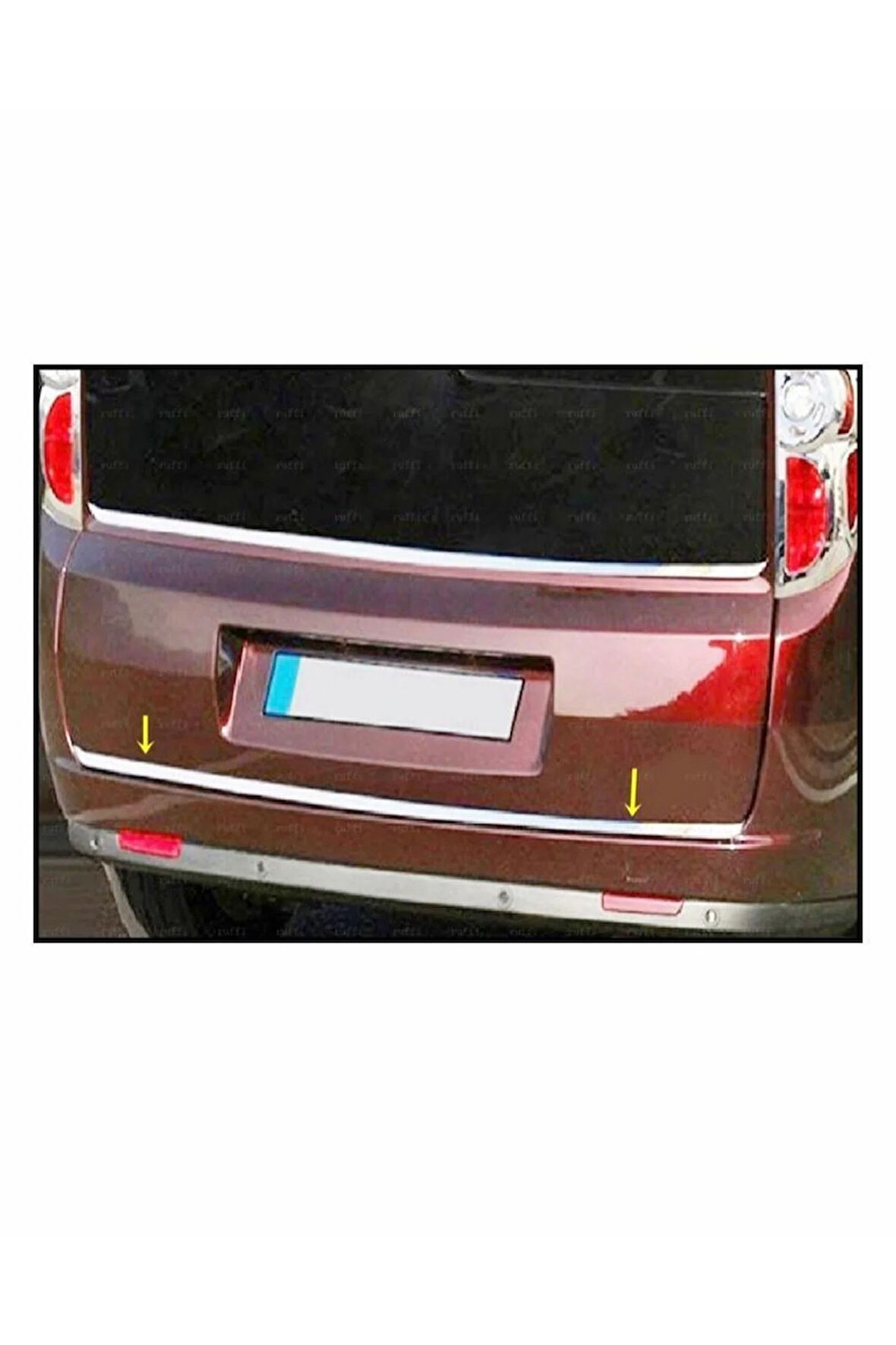Fiat Doblo Krom Bagaj Alt Çıtası 2010 - 2022 arası P. Çelik