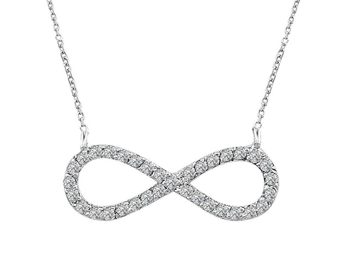 Pırlanta Sonsuzluk İşareti Kolyesi