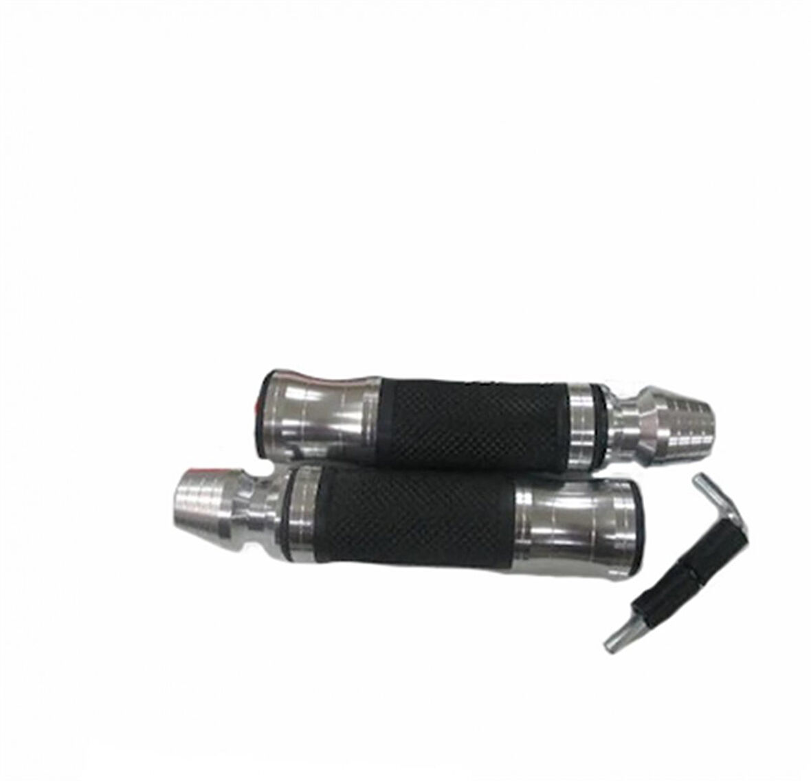 Motospartan Elcik Takımı Lüks Topuzlu 22mm Gümüş