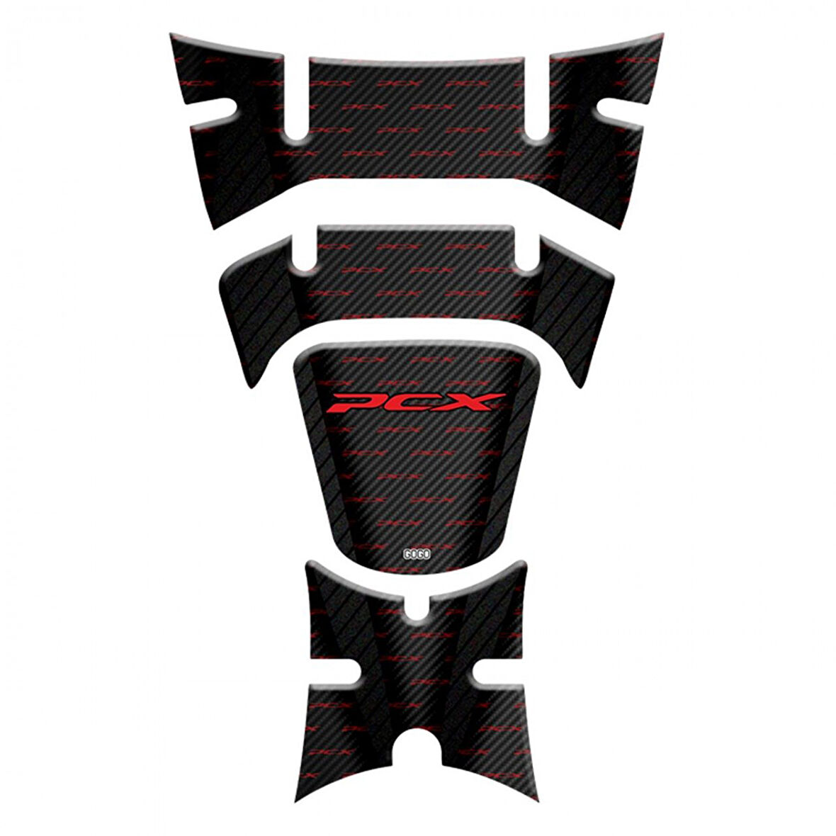 Gogo Tank Pad 003 Siyah-kırmızı 4 Parça Honda Pcx 125 2018-2020