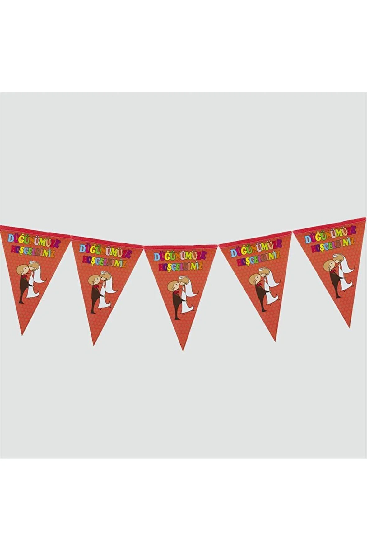 10 lu Düğünümüze Hoşgeldiniz Üçgen Flama