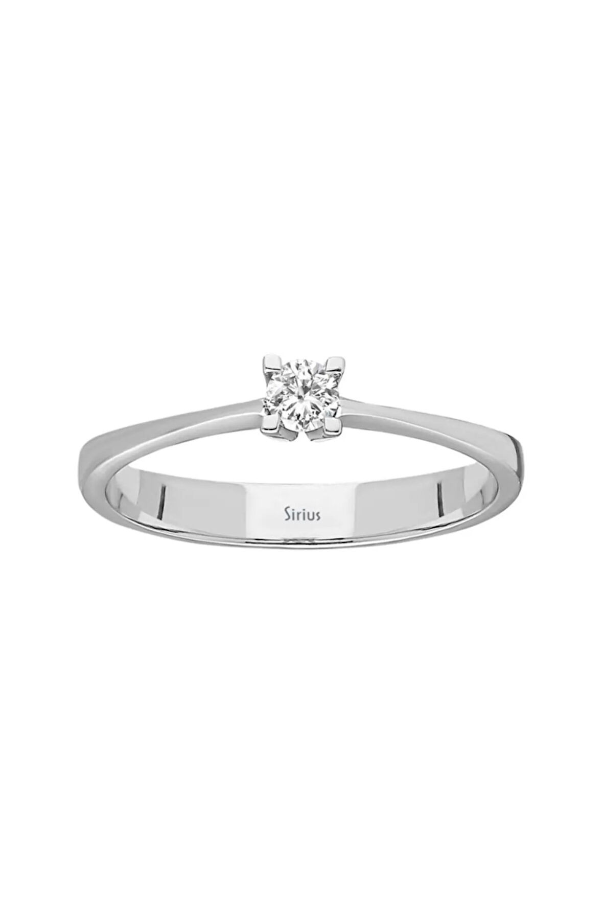 F Renk 0,10 Karat Pırlanta Tektaş Yüzük