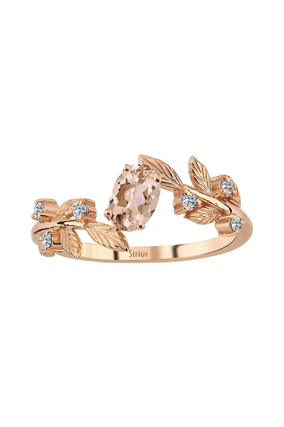 Pırlanta ve Morganite Taşlı Düş Bahçesi Yüzük