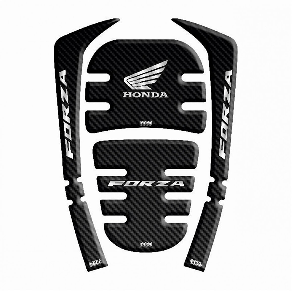 Gogo Tank Pad Seti 001 Siyah-karbon 4 Parça Honda Forza 2021-2024