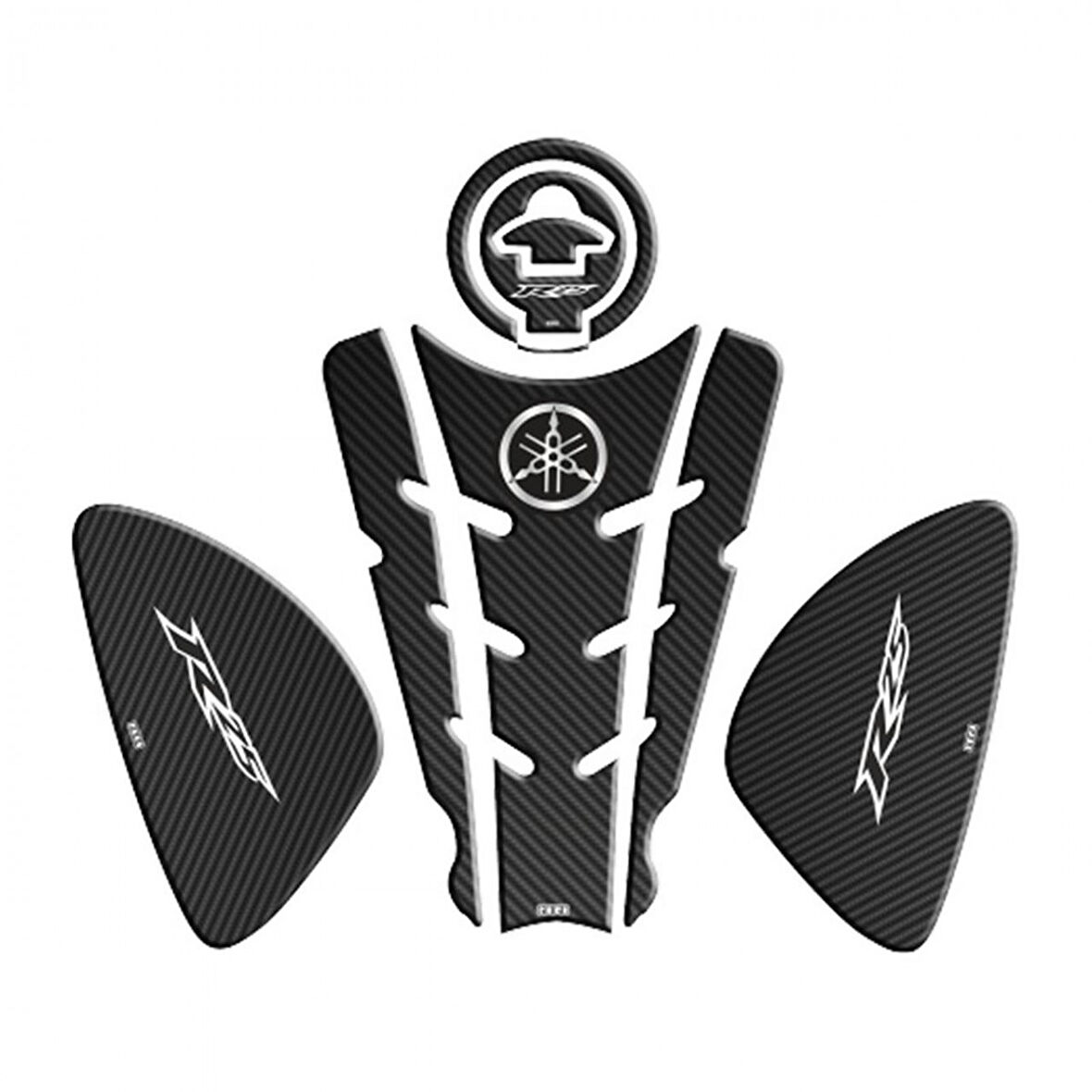 Gogo Tank Pad-yan Pad Depo Kapak Stikeri Pad Yamaha Yzf-r25 2014-2018 Siyah Karbon Desen
