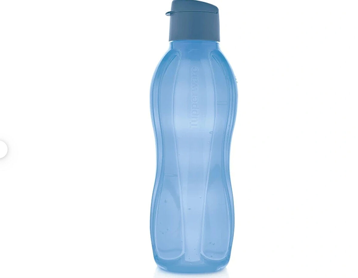Tupperware 1 litre şişe Akdeniz mavi