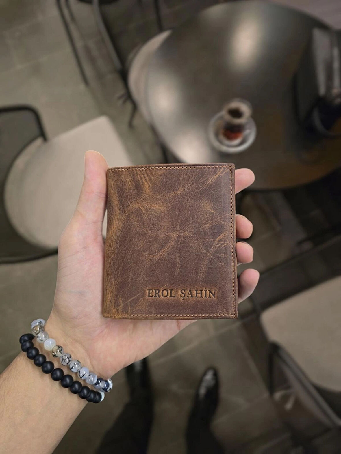 VİSSO 111 HAKİKİ DERİ ÇANTA İSME ÖZEL BOZUK PARA CEPLİ FERMUARLI ÇITÇITLI KADIN ERKEK CÜZDAN Erkek Fındık Matrix