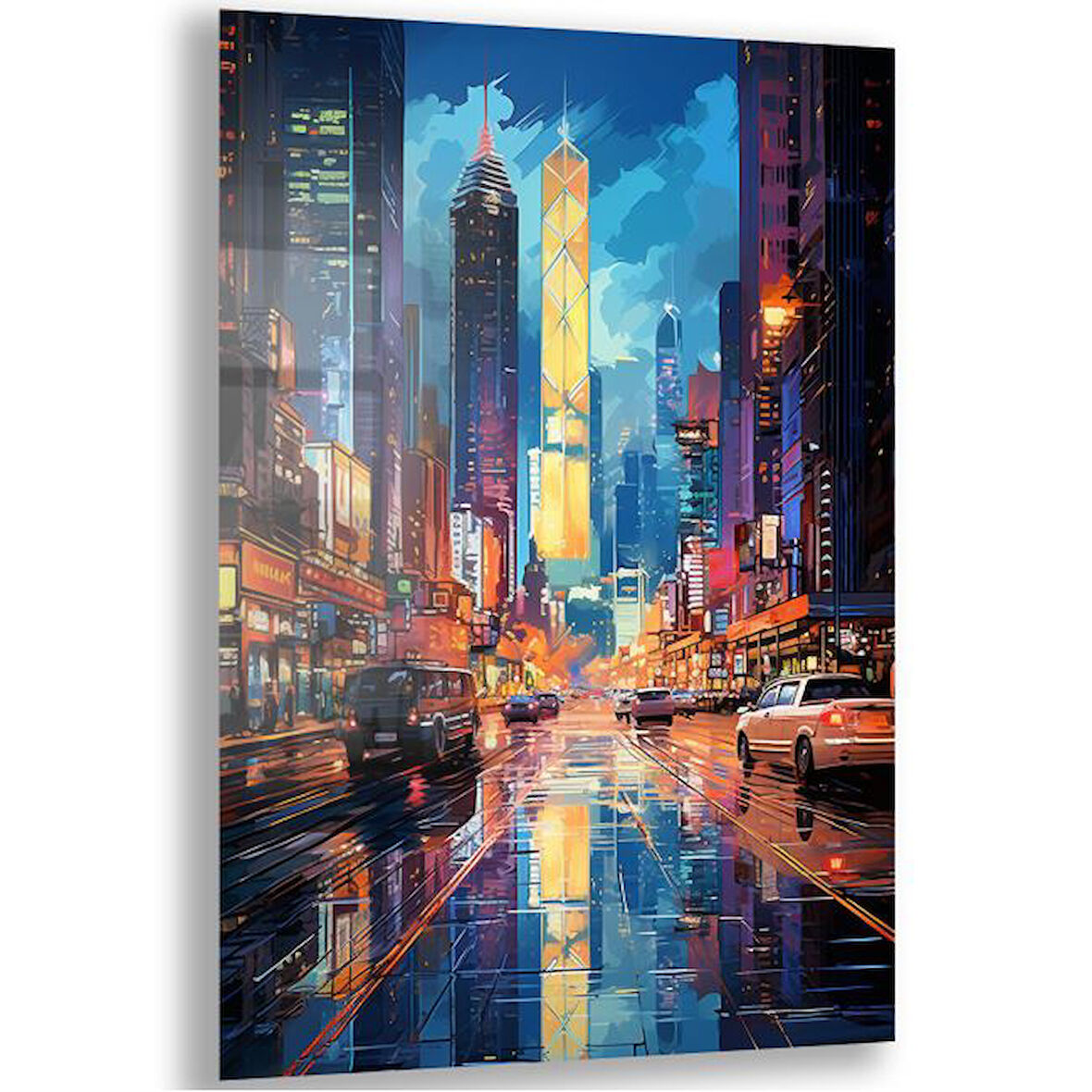 Yolculuk ve Seyahat Cam Tablo - Karışık - Dikey Motif 01-037