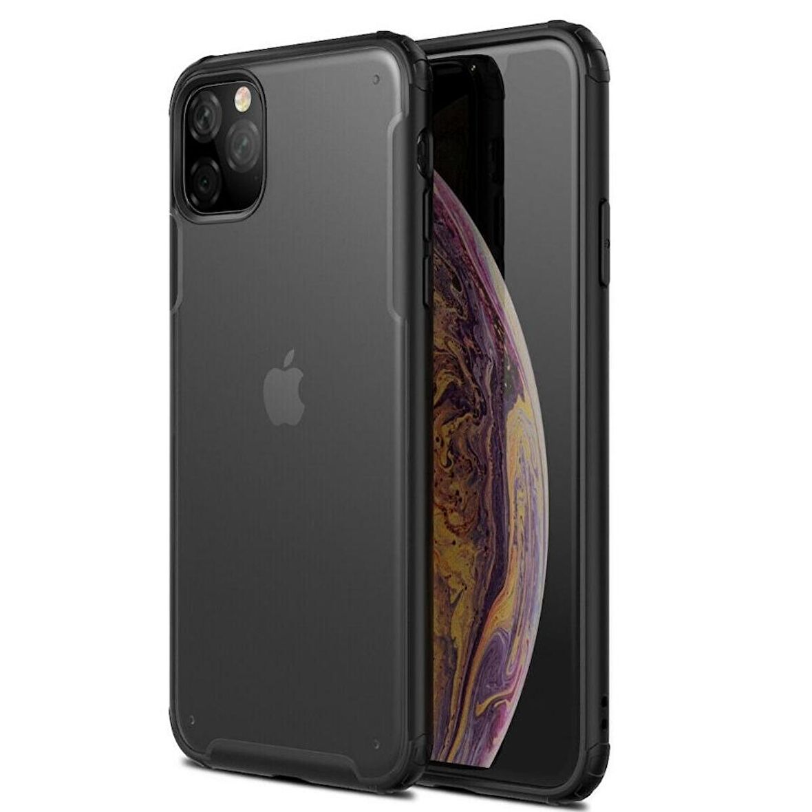 Smcase iPhone 11 Pro Max Kılıf Vonk Hibrit Silikon  Tam Kapatan Ekran Koruyucu