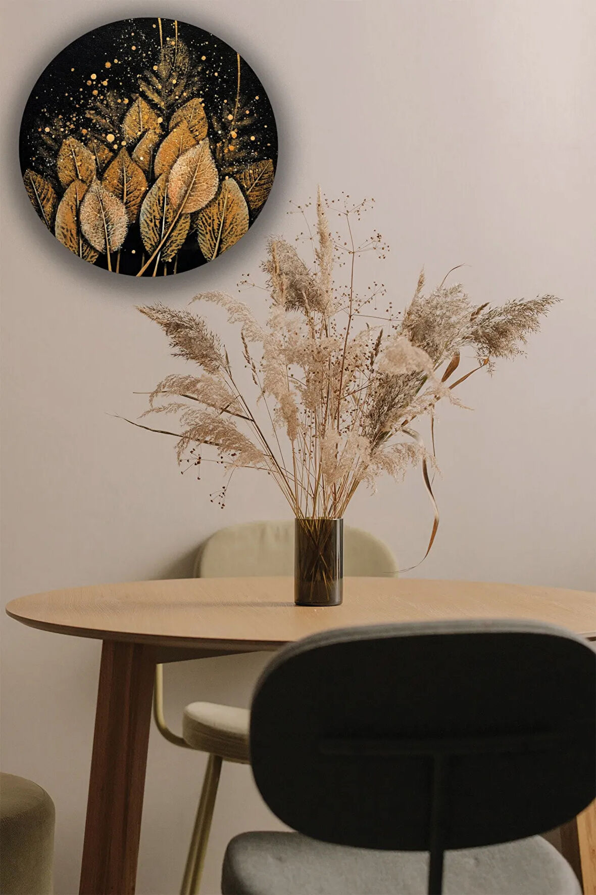 Kuru Yaprak Ahşap Tablo Modeli, Ev, Oturma Odası, Yatak Odası, Salon, Ofis Duvar Dekoru