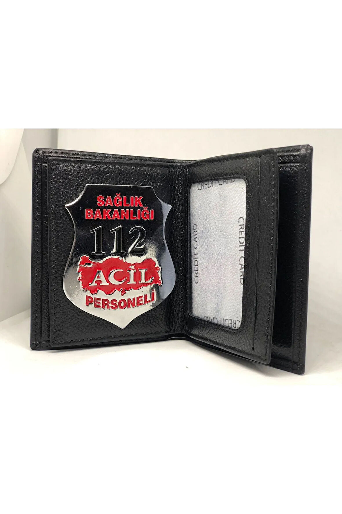 SAĞLIK BAKANLIĞI 112 ACİL SERVİS PERSONELİ KLASİK CÜZDAN HAKİKİ DERİ