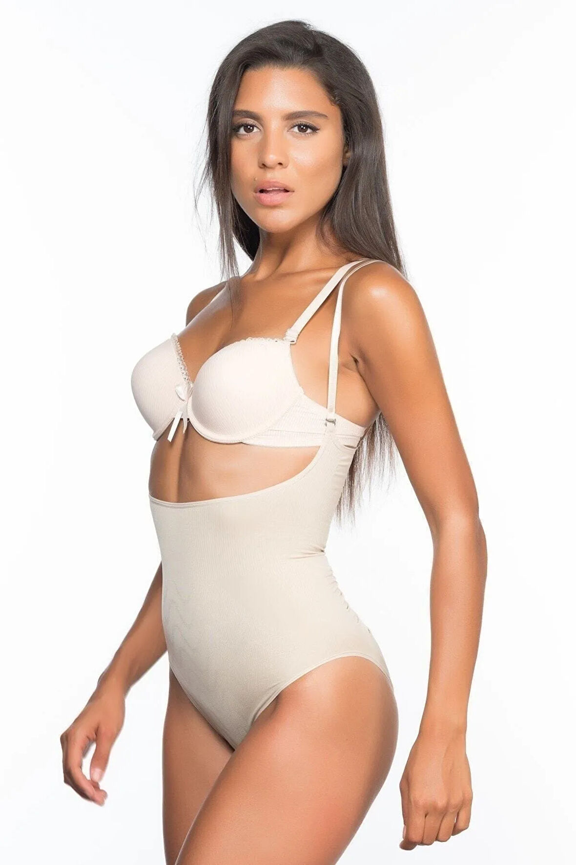 Dikişsiz Göğsü Açık Slip Boy Korse