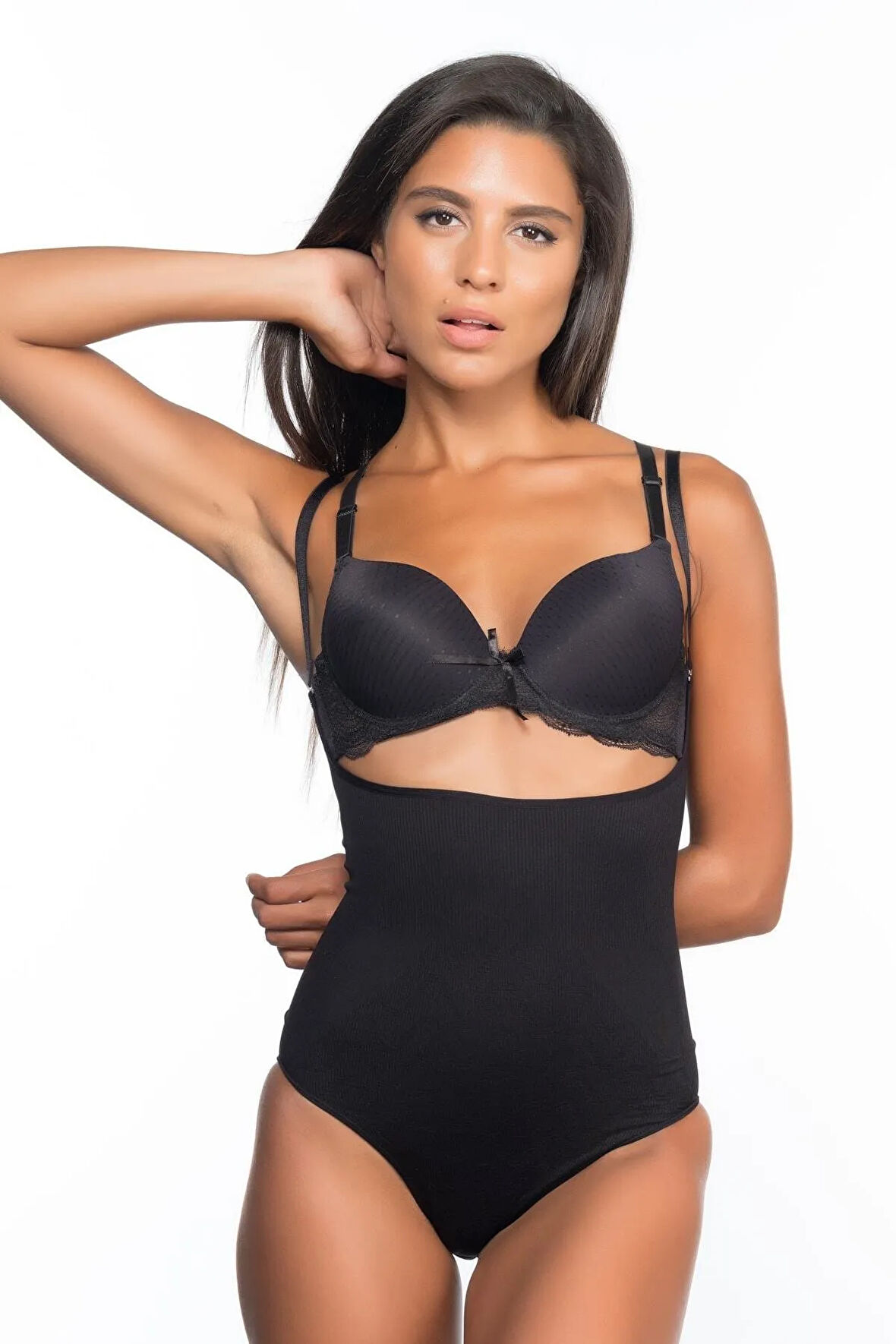 Dikişsiz Göğsü Açık Slip Boy Korse