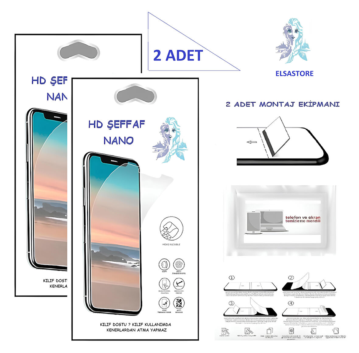 Samsung Galaxy J7 PRİME 2 Nano Ekran Koruyucu 2 Adet Ultra İNCE Esnek Hd Şeffaf