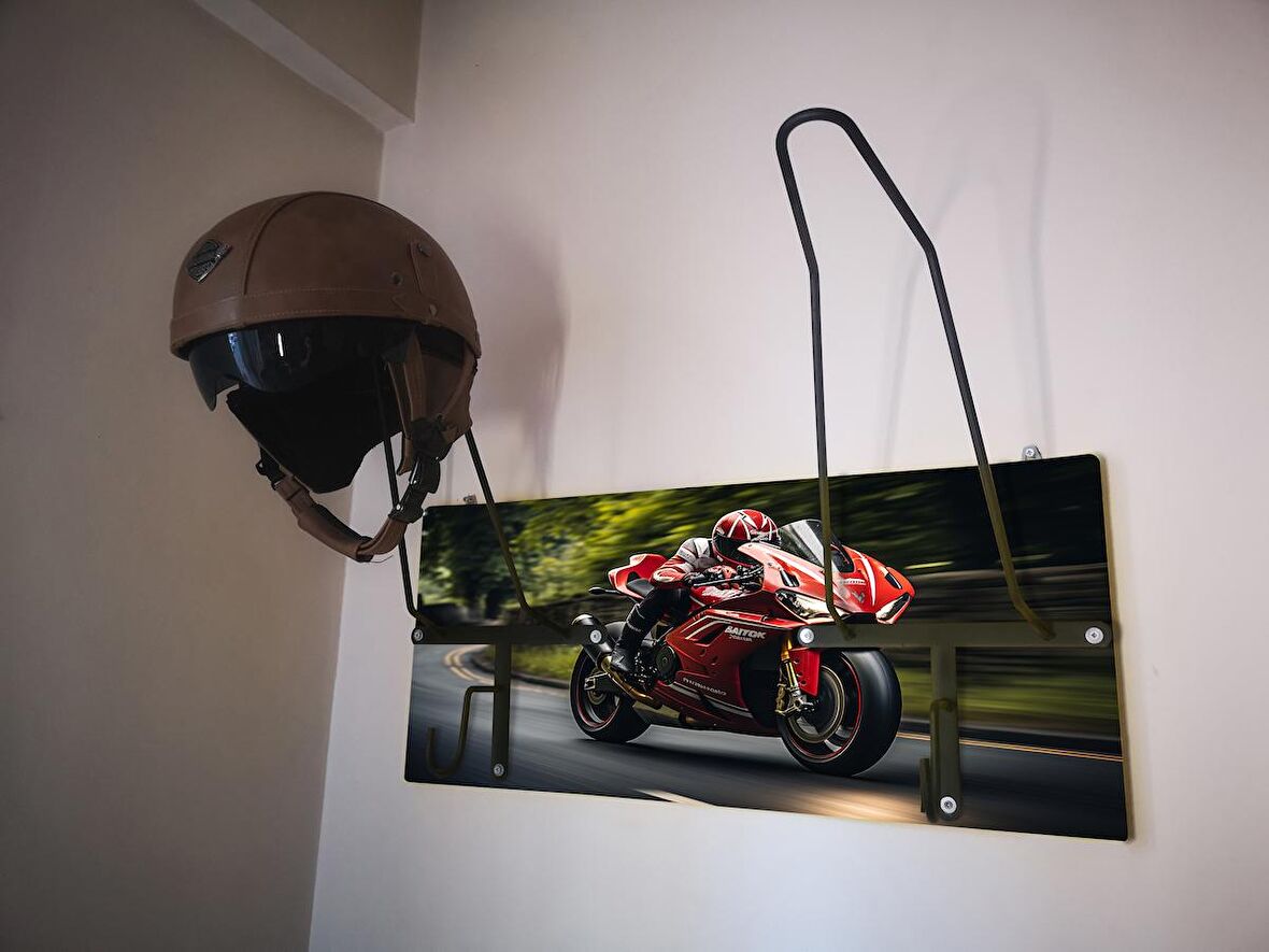 Motosiklet Kask Askısı, Motor Kask Askısı, Kask Askılığı DUCATIX2V6