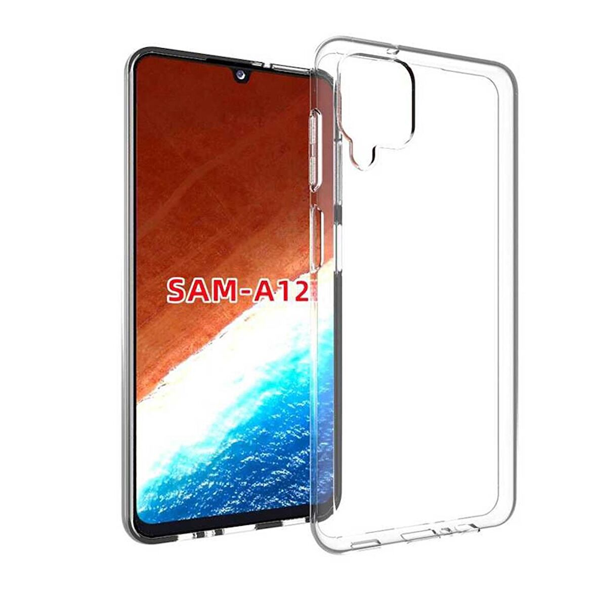 Gpack Samsung Galaxy A12 Kılıf Süper Silikon Şeffaf Koruma