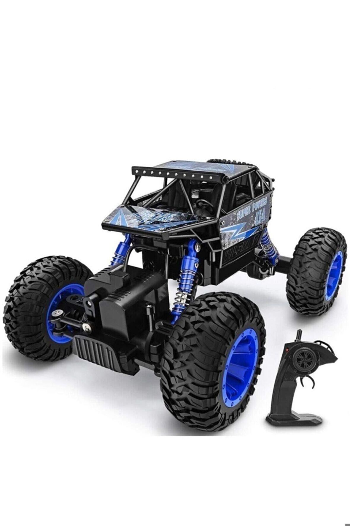 Rock Crawler Uzaktan Kumandalı Jeep Oyuncak Araba 1:18 Ölçek Mavi