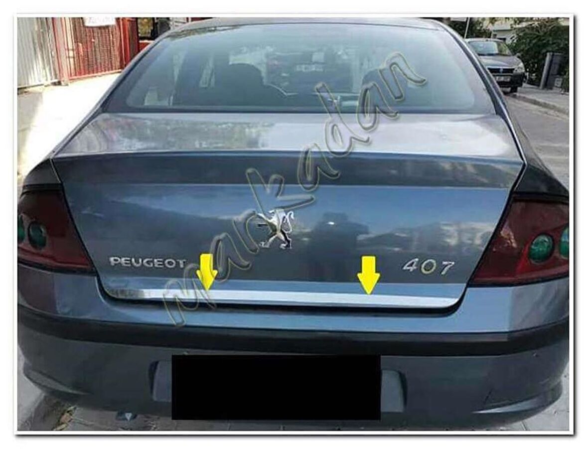 Markadan Peugeot 407 Krom Bagaj Alt Çıta 2004-2010 Paslanmaz Çelik