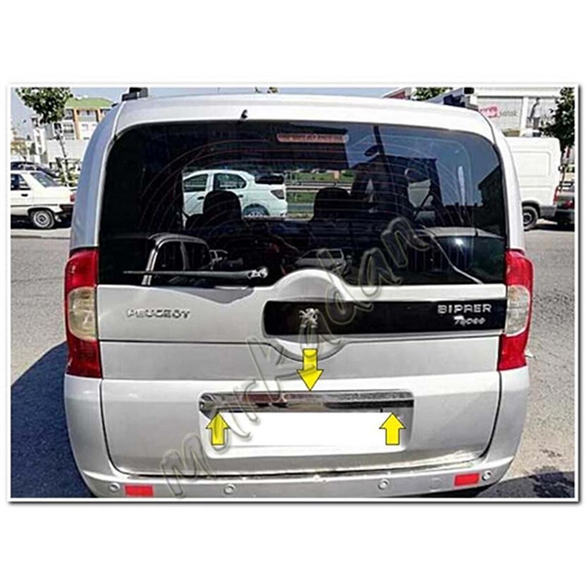 Markadan Peugeot Bipper Krom Bagaj Çıtası 2008-2016 Tek Kapı Paslanmaz Çelik