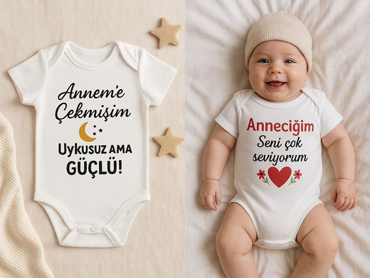 Organik %100 Pamuk Bebek Body Badi Zıbın ZBN520