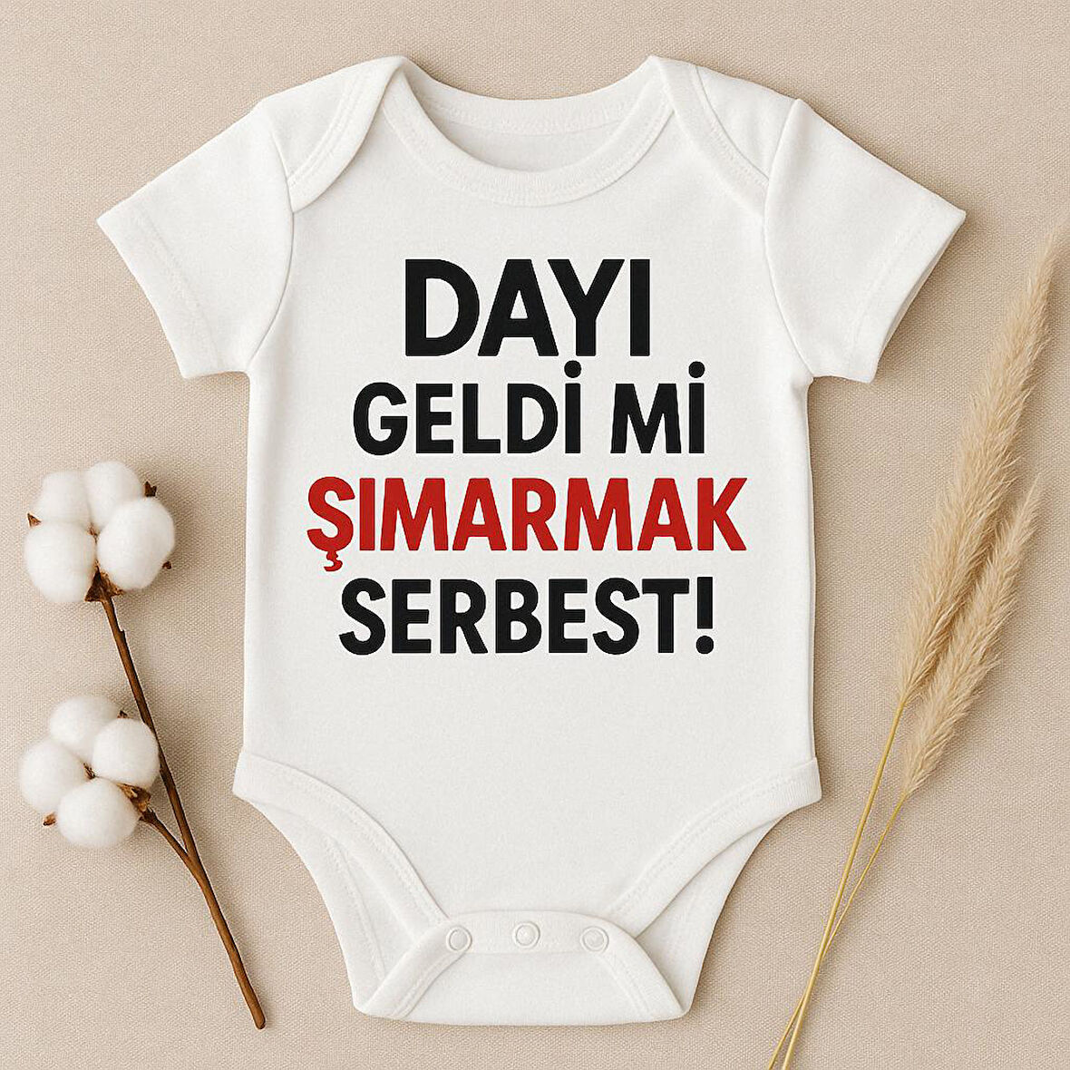 Organik %100 Pamuk Bebek Body Badi Zıbın ZBN504