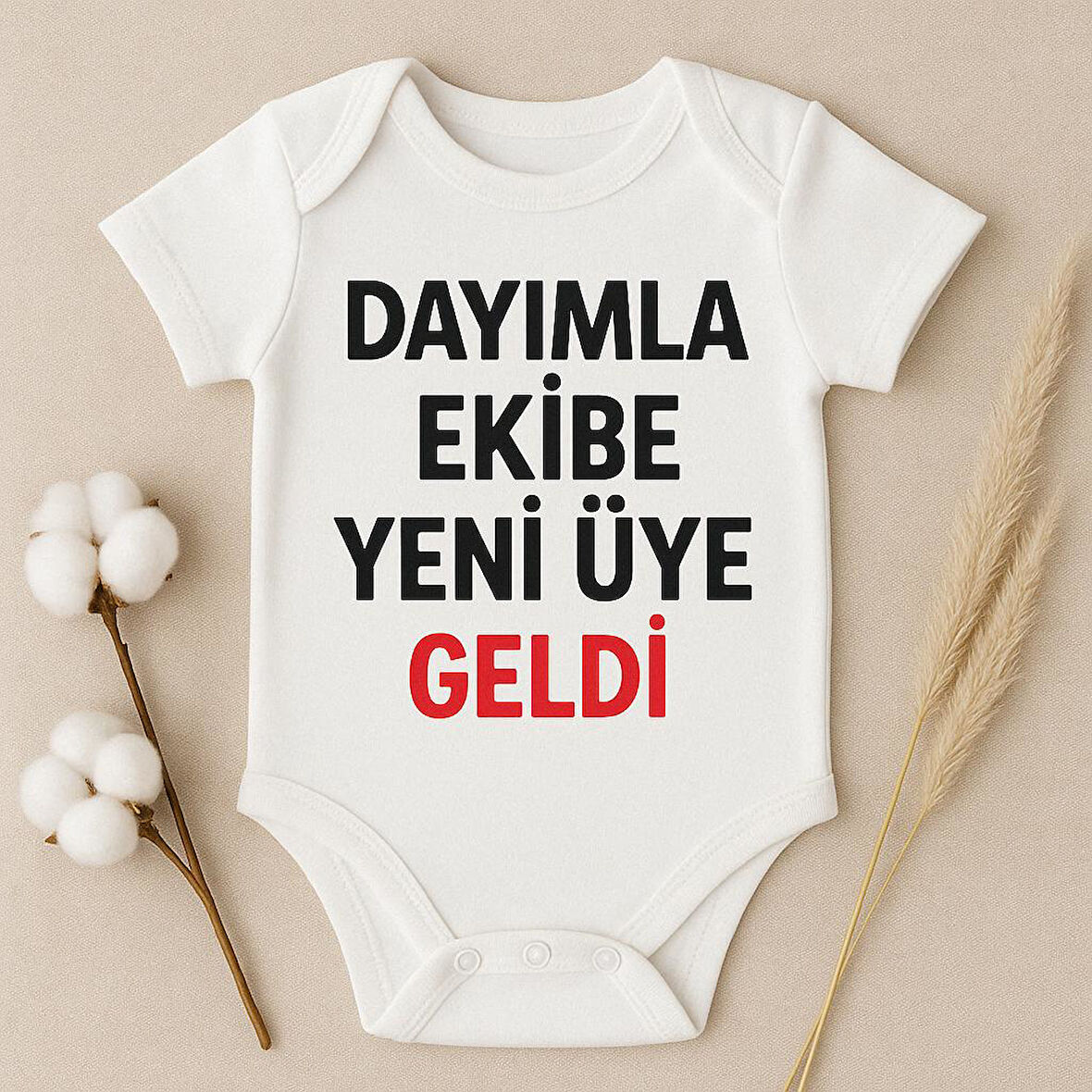Organik %100 Pamuk Bebek Body Badi Zıbın ZBN502