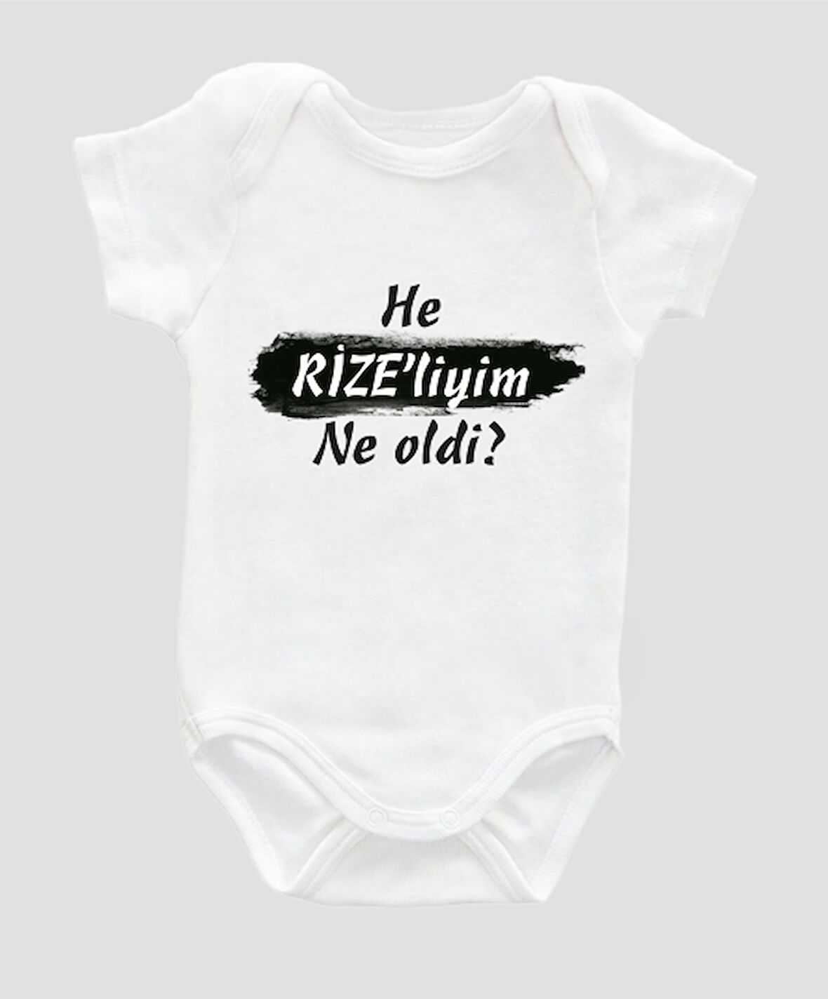 Organik %100 Pamuk He Rize'liyiz Ne oldu Bebek Body ZBN088