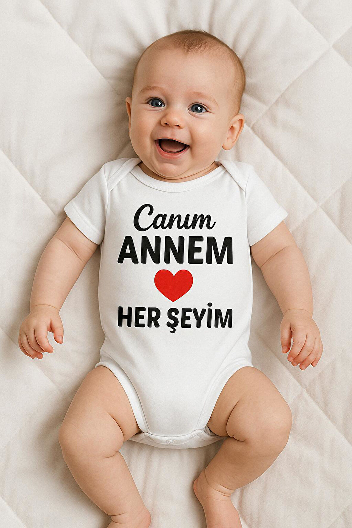 Organik %100 Pamuk Bebek Body Badi Zıbın ZBN493