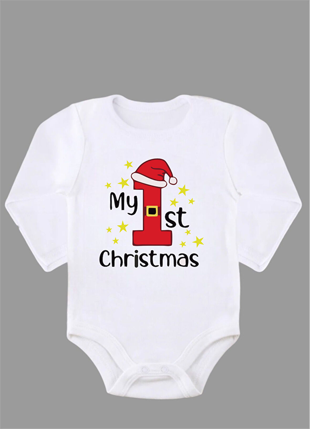 First Christmas Yılbaşı Uzun Kol Bebek Body Zıbın ZBN270