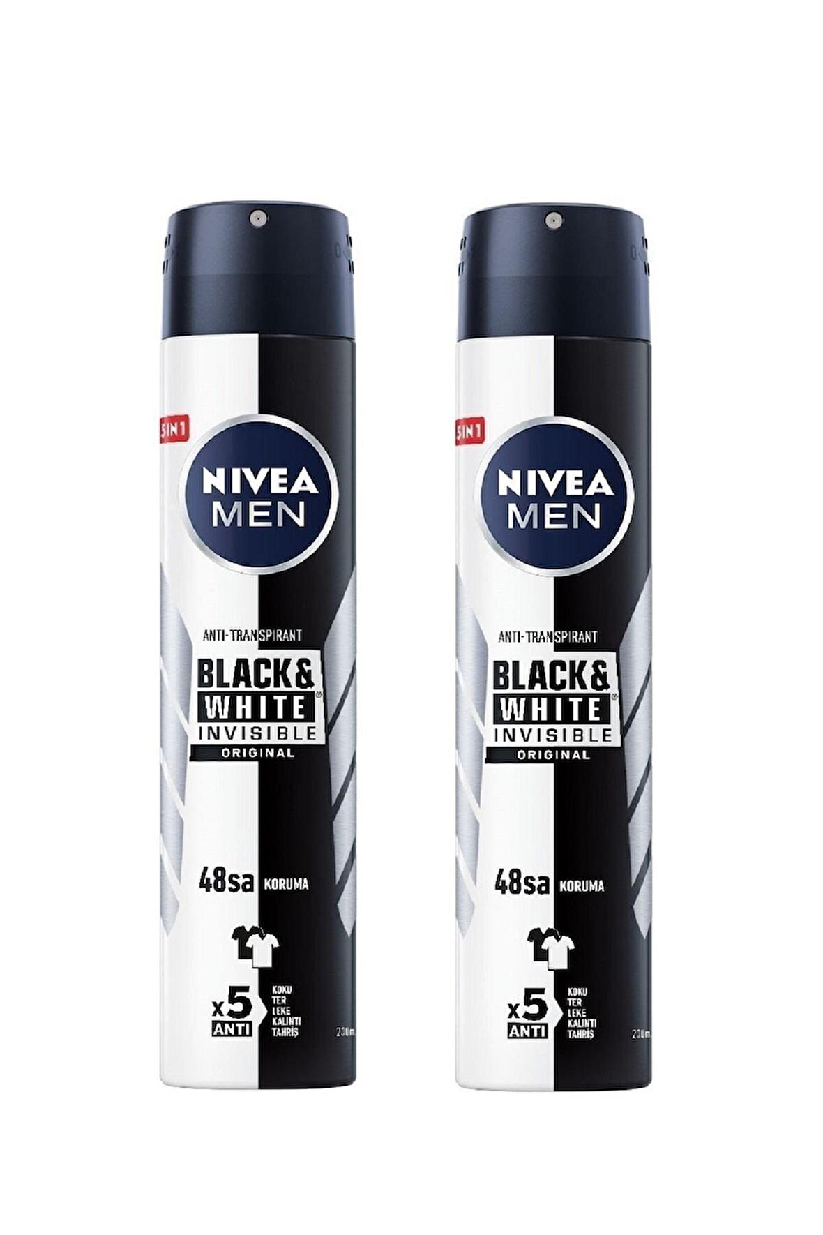 Men Invisible Black ve White Original Erkek Deodorant 200 ml
