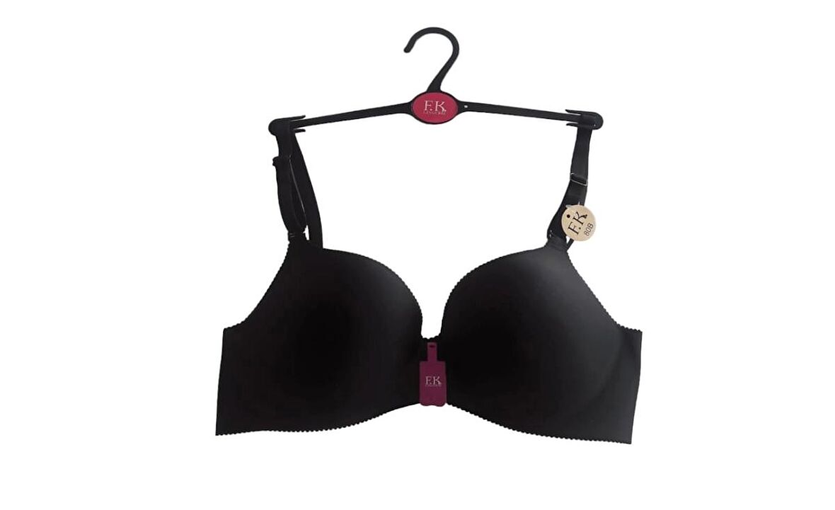 FK BALENLİ YARIM DESTEKLİ LAZER KESİM SÜTYEN-SİYAH