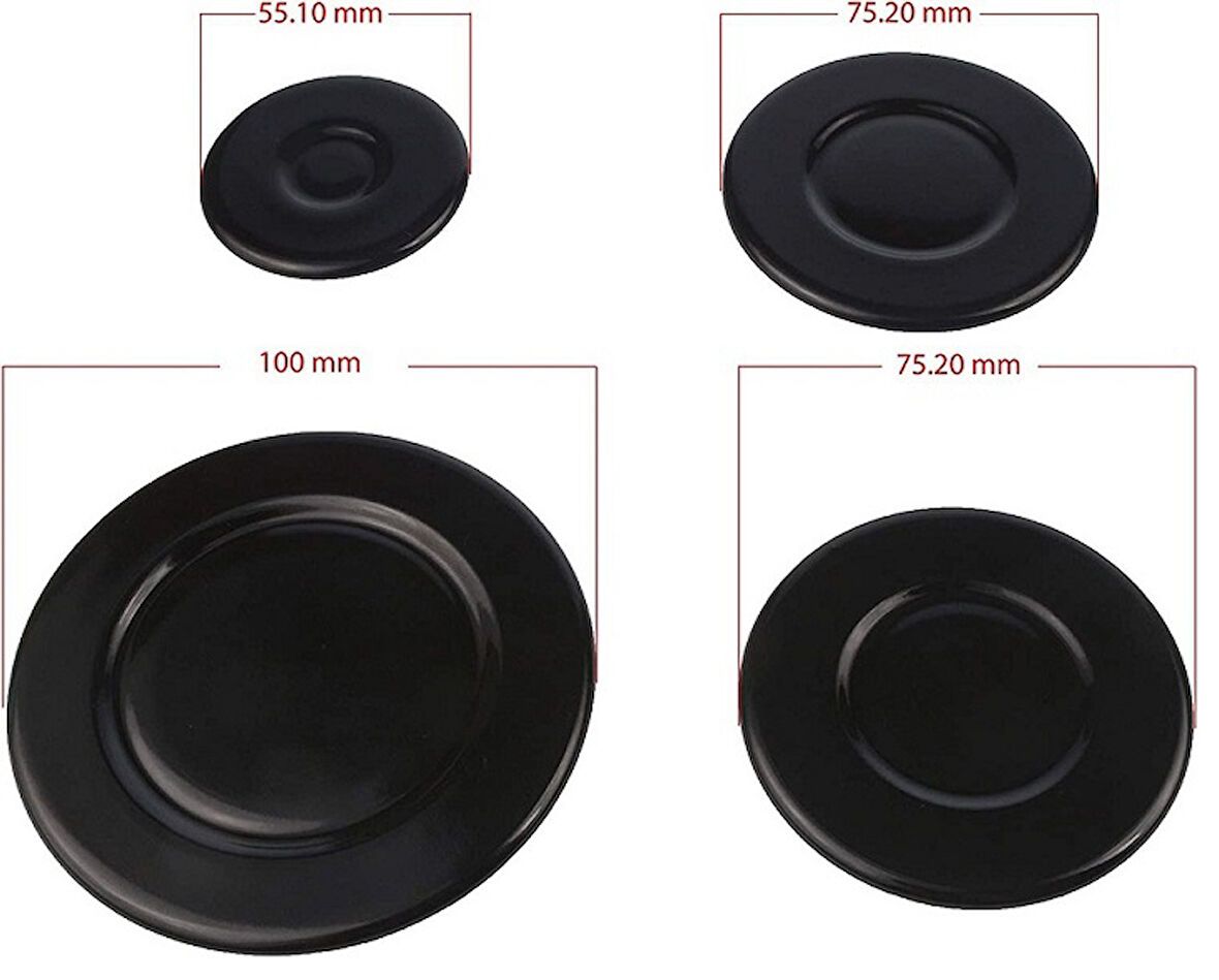 Ocak Gözü Bek Üst Şapka 4 LÜ Eminçelik Set üstü Ocak Uyumlu Bek Başlık