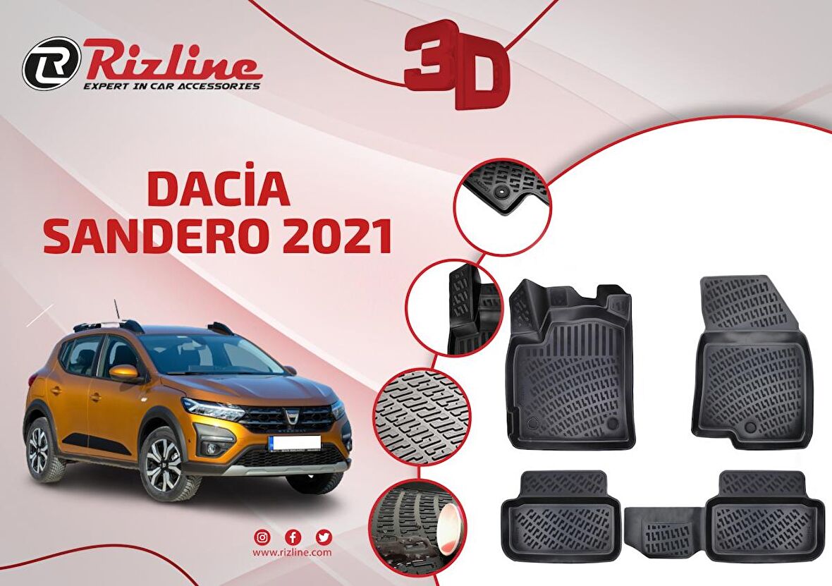 Rizline Dacia Sandero 2021+ 3D Paspas
