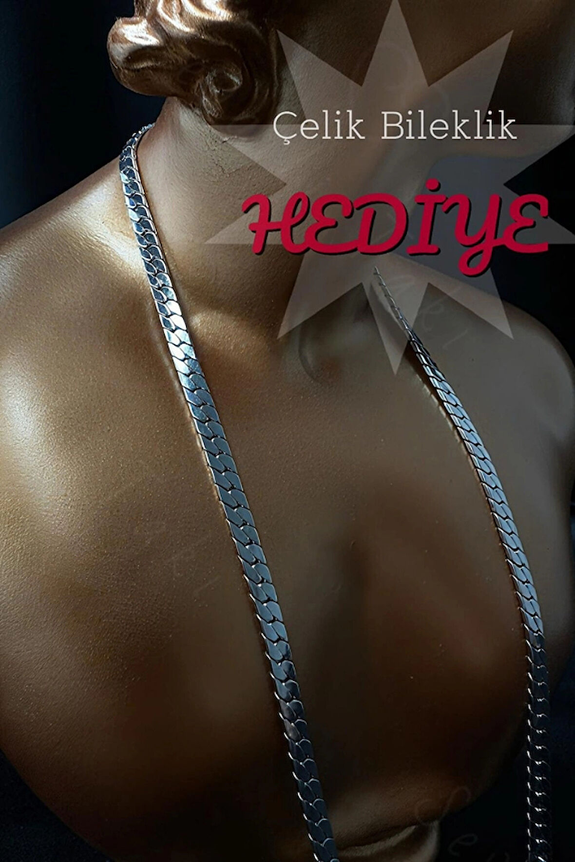 Snake Zincir Model Çelik Zincir Kolye Bileklik Seti | Vega Serisi