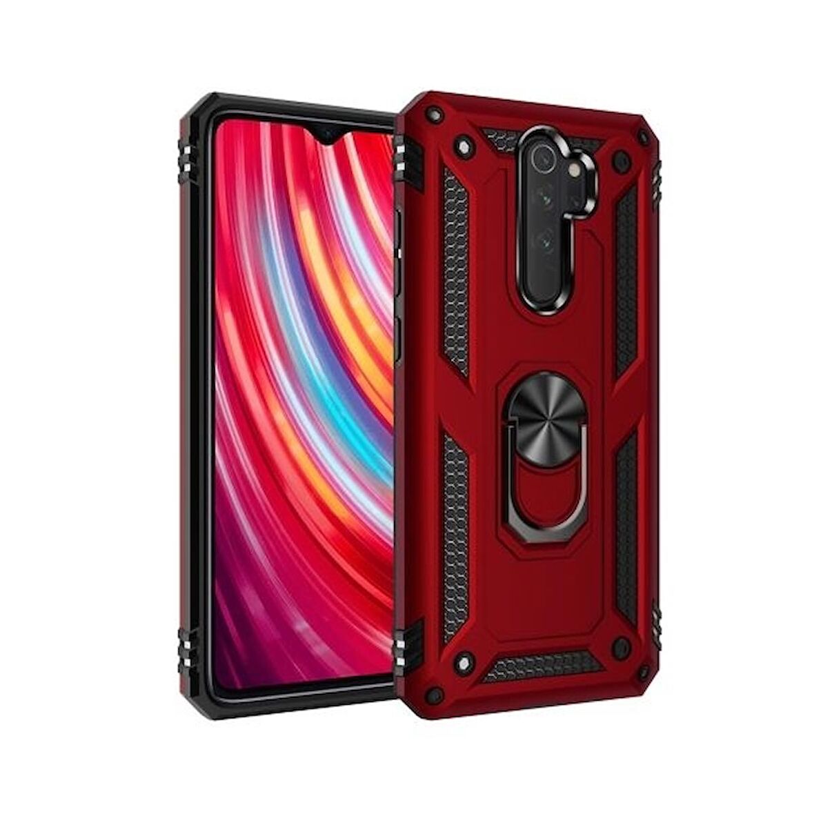 Smcase Xiaomi Redmi Note 8 Pro Kılıf Vega Yüzüklü Tank Kapak 