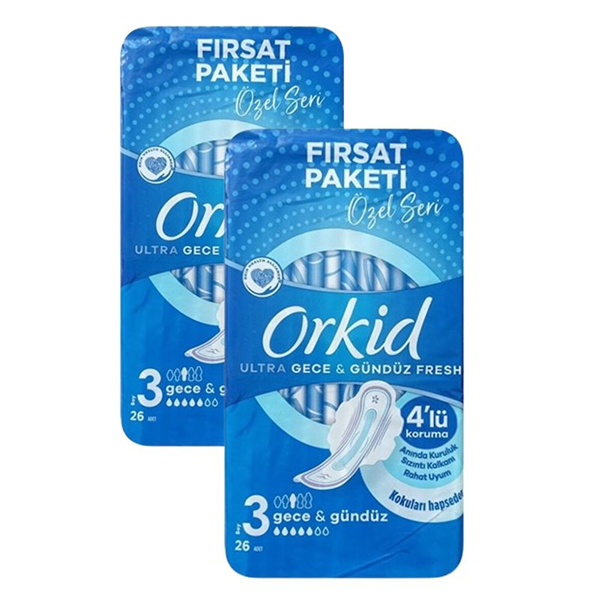 Orkid Özel Seri Gece& Gündüz Fresh 52'li Hijyenik Ped