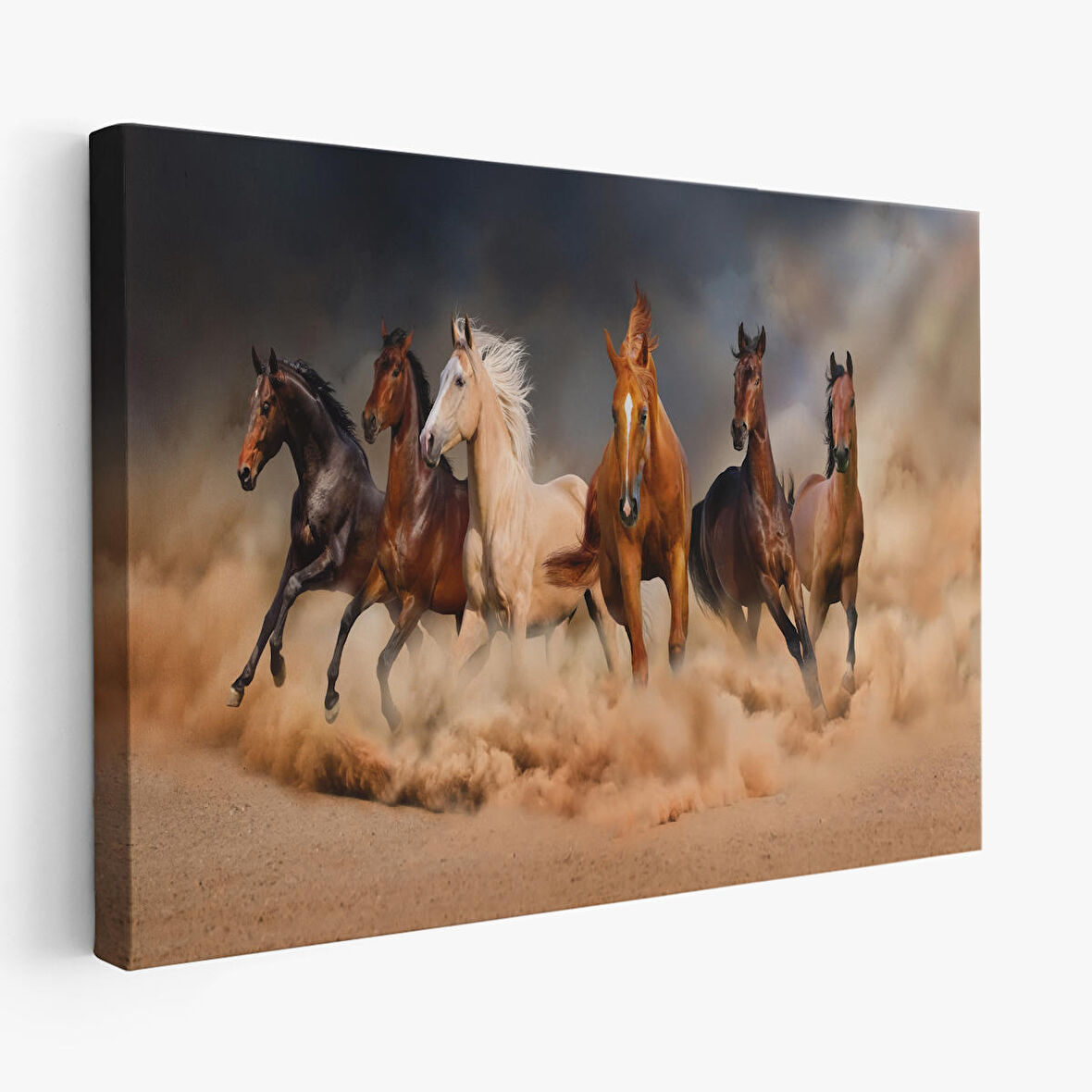 Harita Sepeti Koşan Atlar Dekoratif Kanvas Tablo 1126