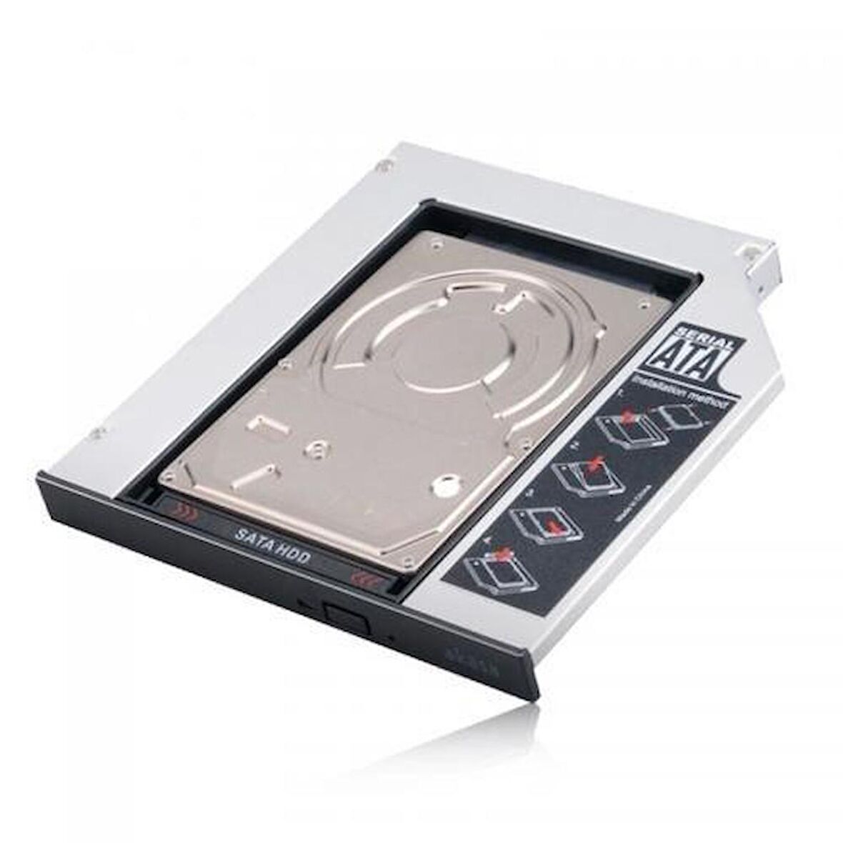 9.5 MM HDD SLİM CADDY LAPTOP DVD TO SSD KUTU SATA