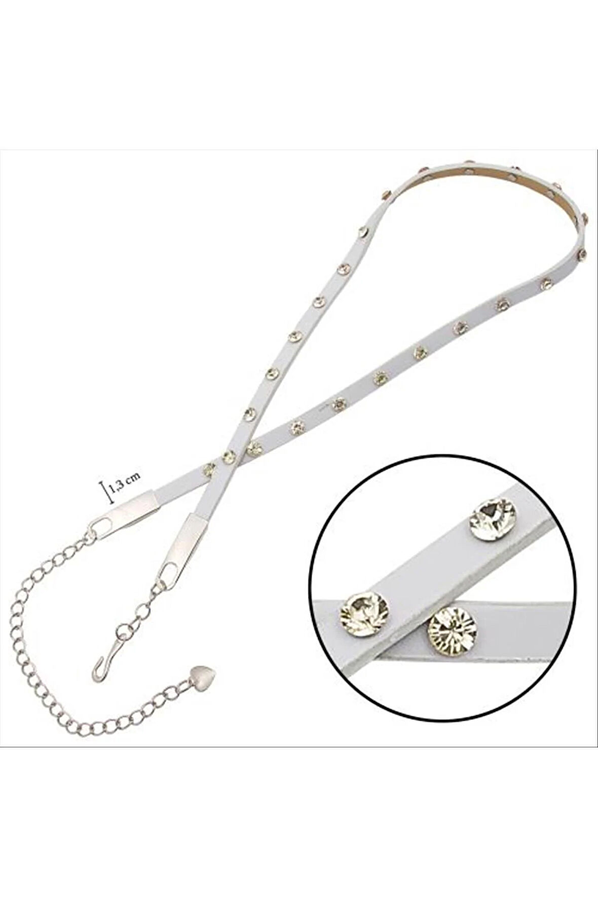 Klasik Deri Taşlı Kemer