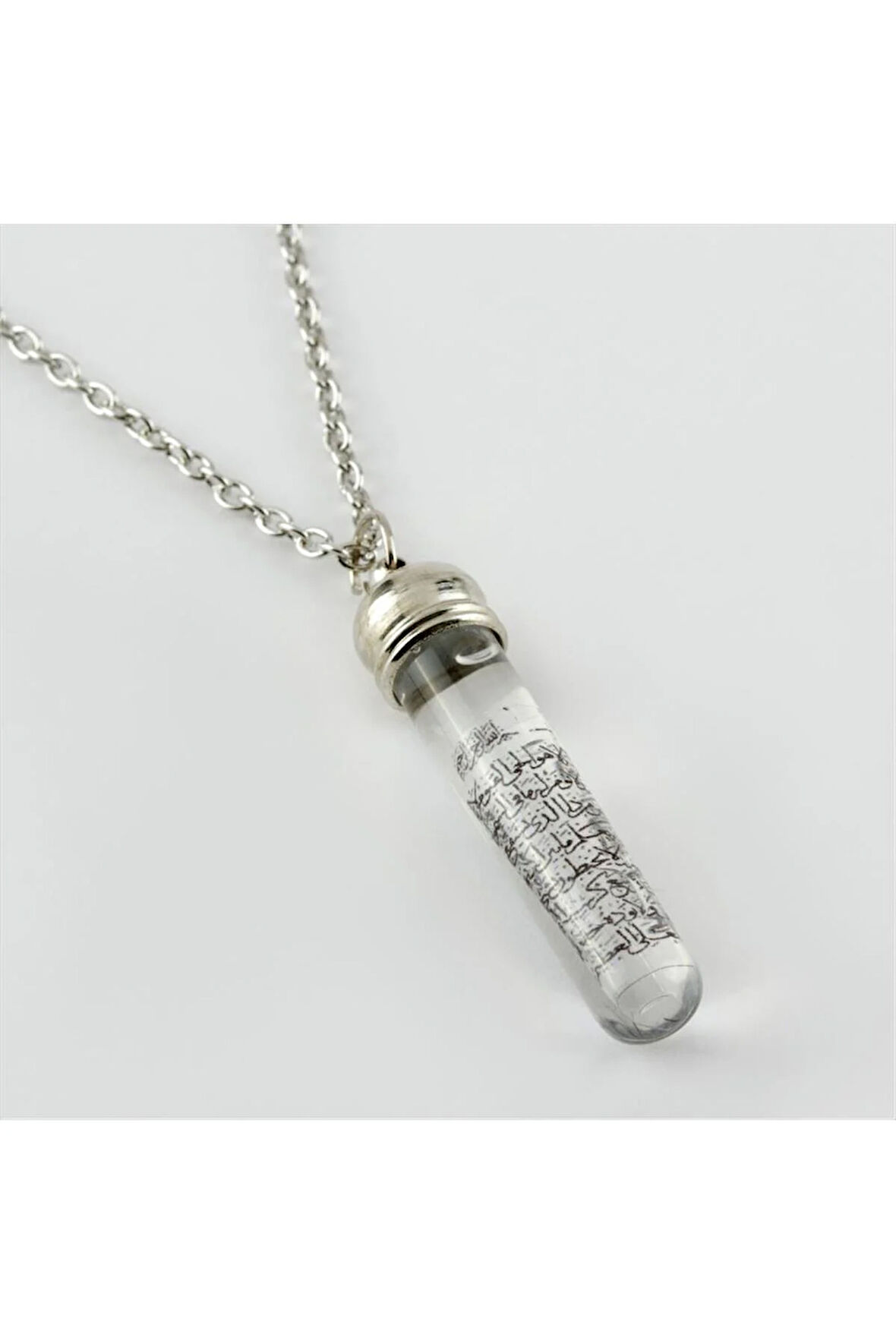 Ayetel Kürsü Yazılı Zemzem Sulu Canlı Kolye