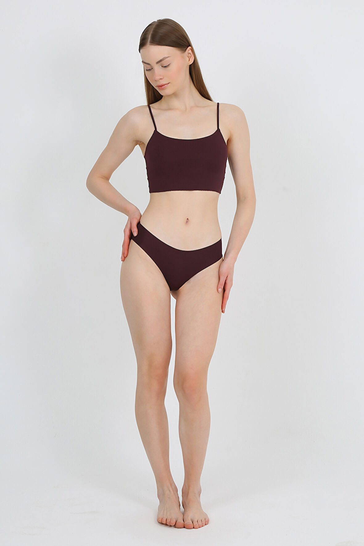 Yüksek Bel Basic Lazer Kesim Bikini Külot 3'lü Paket
