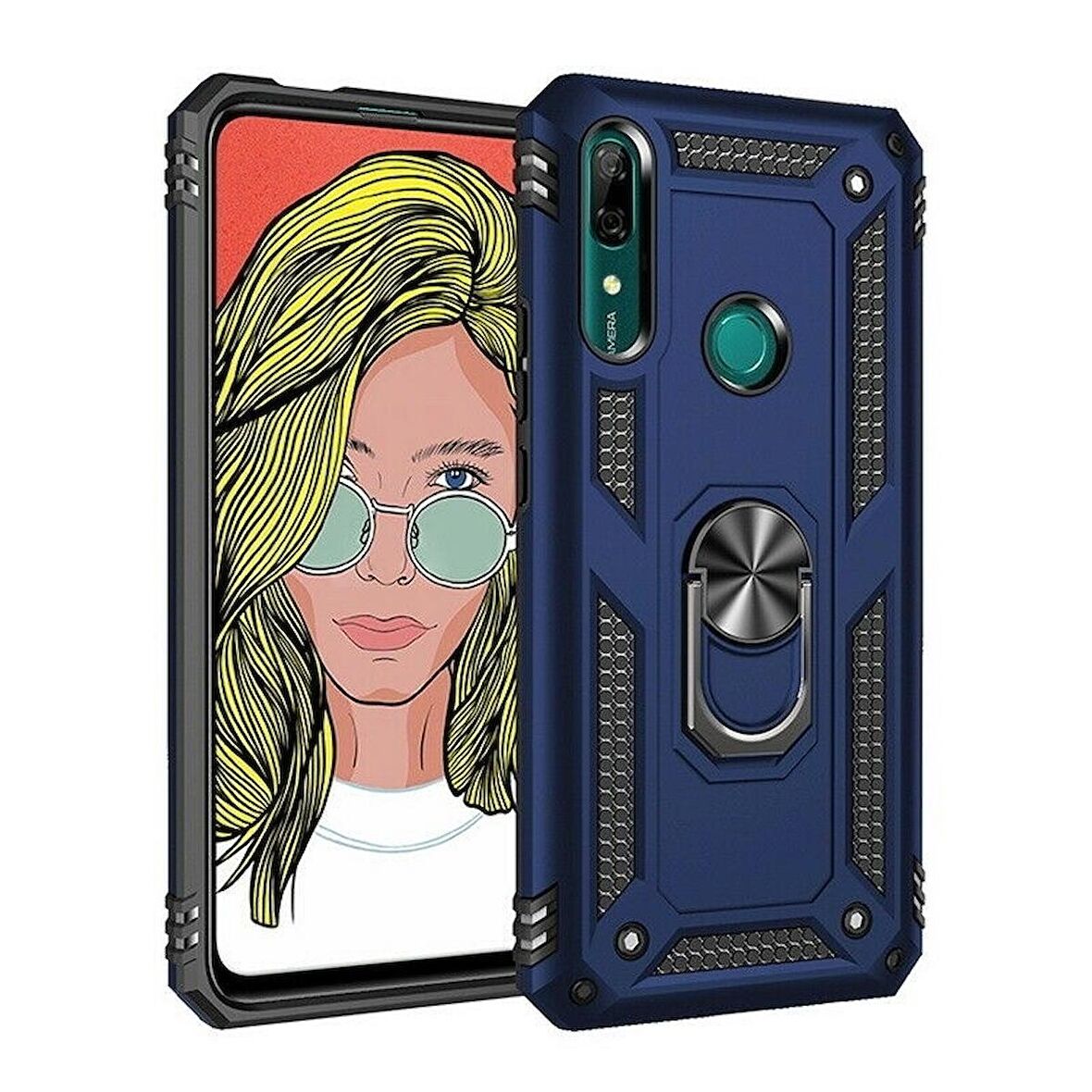 Smcase Honor 9X Kılıf Vega Yüzüklü Tank Kapak 