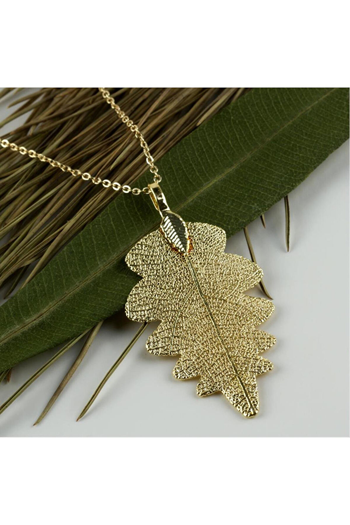 Doğal Yaprak Kolye