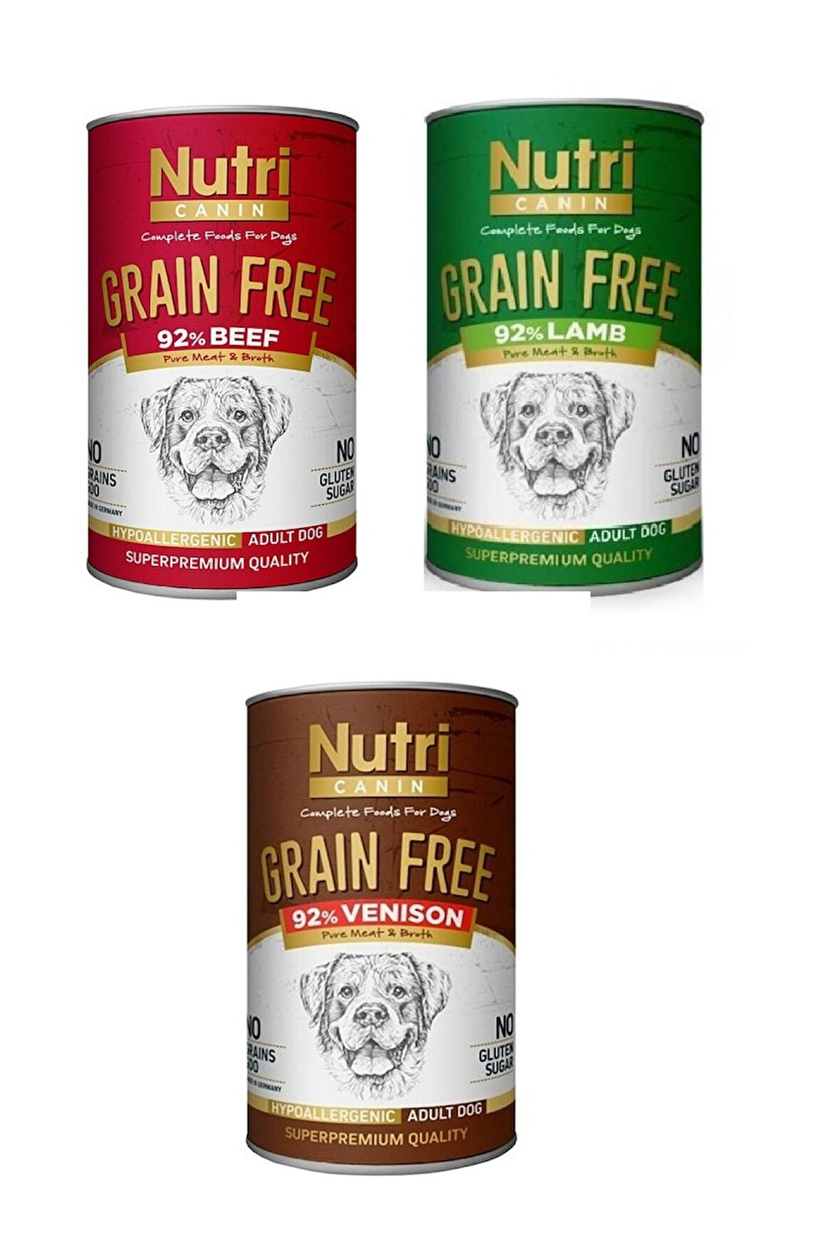Nutri Canin Tahılsız Karma Köpek Konservesi 400 Gr. X 3 Adet