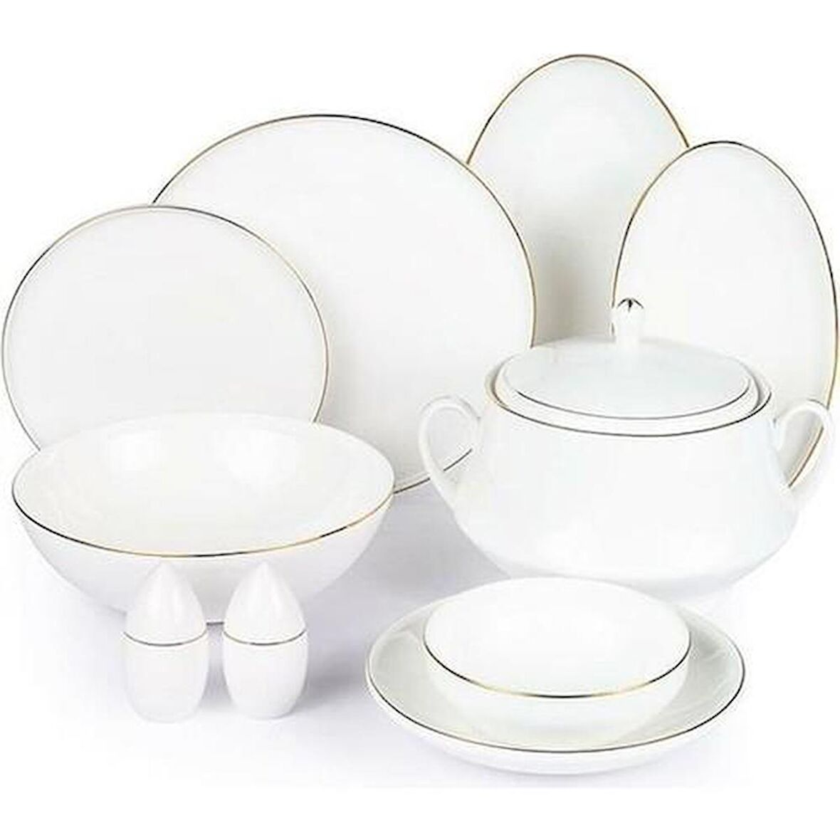 Roy King Gold Thin 55 Parça Bone China Dsn048 