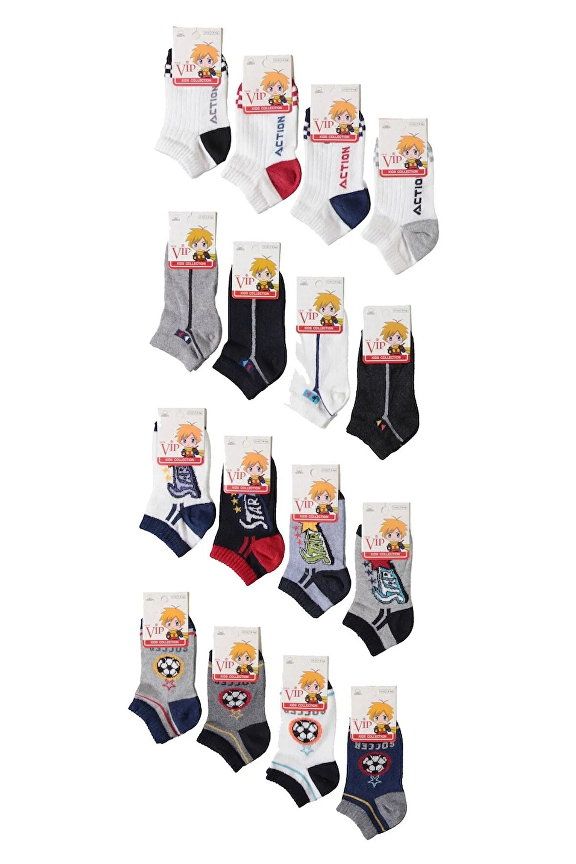 12'li Desenli Erkek Çocuk Patik