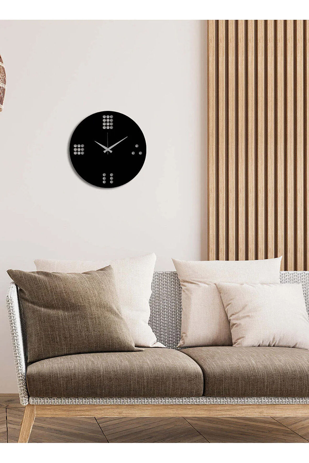 Artroya Zar Metal Duvar Saati -Ev Ofis  - 40 x 40 - cm - Siyah - CLOCK-180