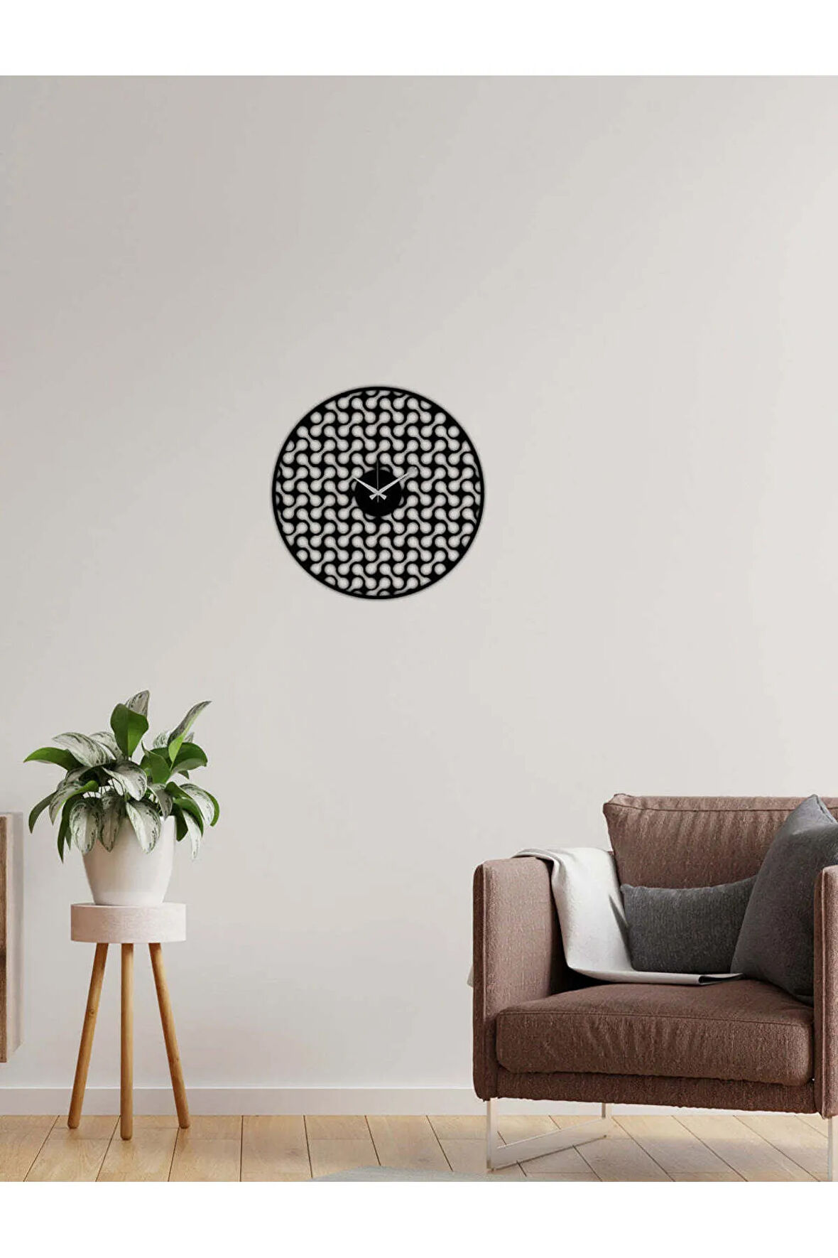 Artroya Dekoratif Metal Duvar Saati -Ev Ofis  - 50 x 50 - cm - Siyah - CLOCK-160