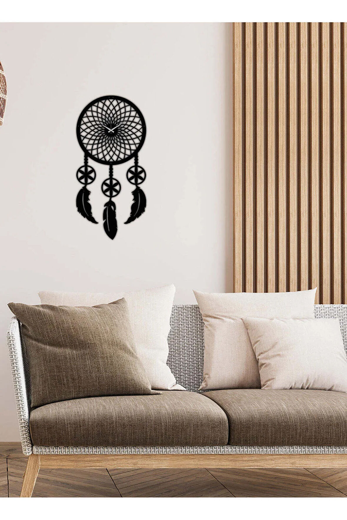Artroya Düş Kapanı Metal Duvar Saati -Ev Ofis  - 90 x 45 - cm - Siyah - CLOCK-067